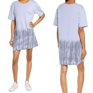 NWT Zella Tie Dye T-Shirt Dress Size XS Blue Thistle at Nordstrom
